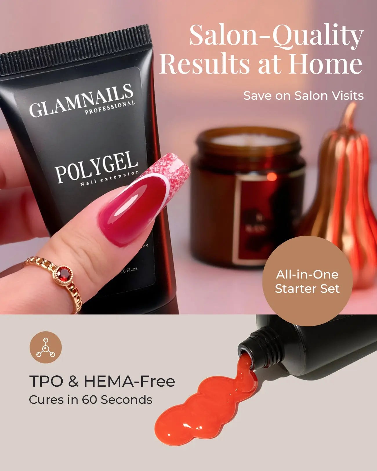 Glamnailsprofessional Health & Beauty > Nail Care > Nail Gel Polygel Starter Set | 1+1 Free Colors