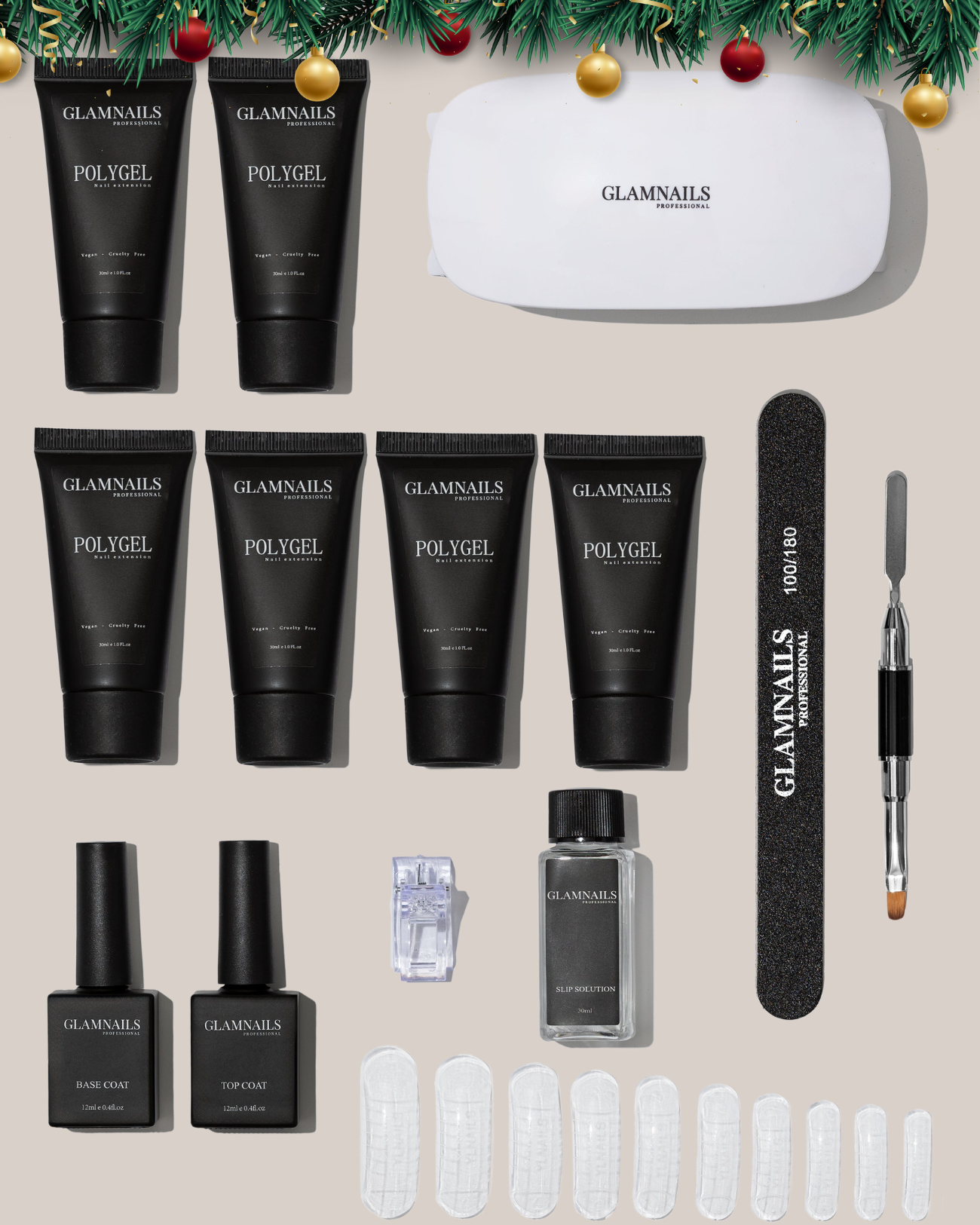 Glamnailsprofessional Gezondheid & beauty > Nagelverzorging > Nagelgel XMAS | Polygel Starterset | 3+3 Gratis Kleuren